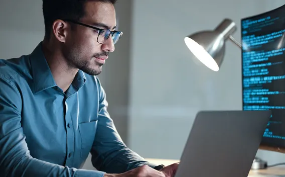 Computer Technician with Laptop