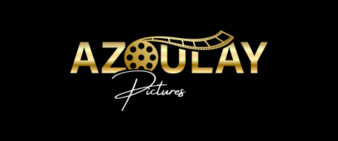 Logo: Azoulay Pictures in gold, with a film reel and strip.