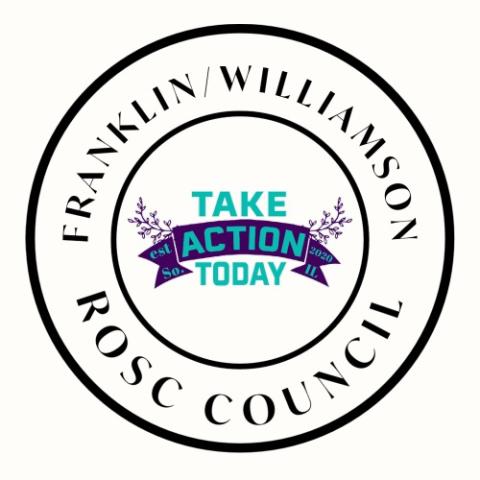 Franklin/Williamson ROSC Council logo with "TAKE ACTION TODAY" in the center.